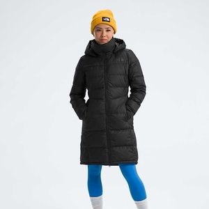 The North Face Long Down Puffer Jacket With Detachable Hood Women’s Size Small